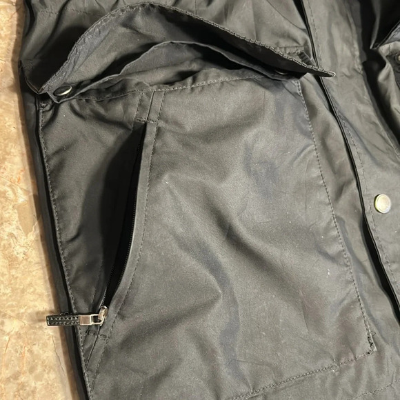 Cole Haan performance jacket,black,wool blend,lambskin trim,thermal,career,snaps - Picture 16 of 16